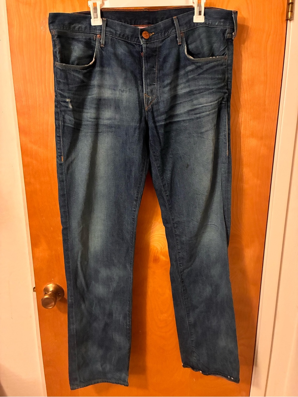 Men's Regular Fit True Religion Blue Denim Jeans 36x33”